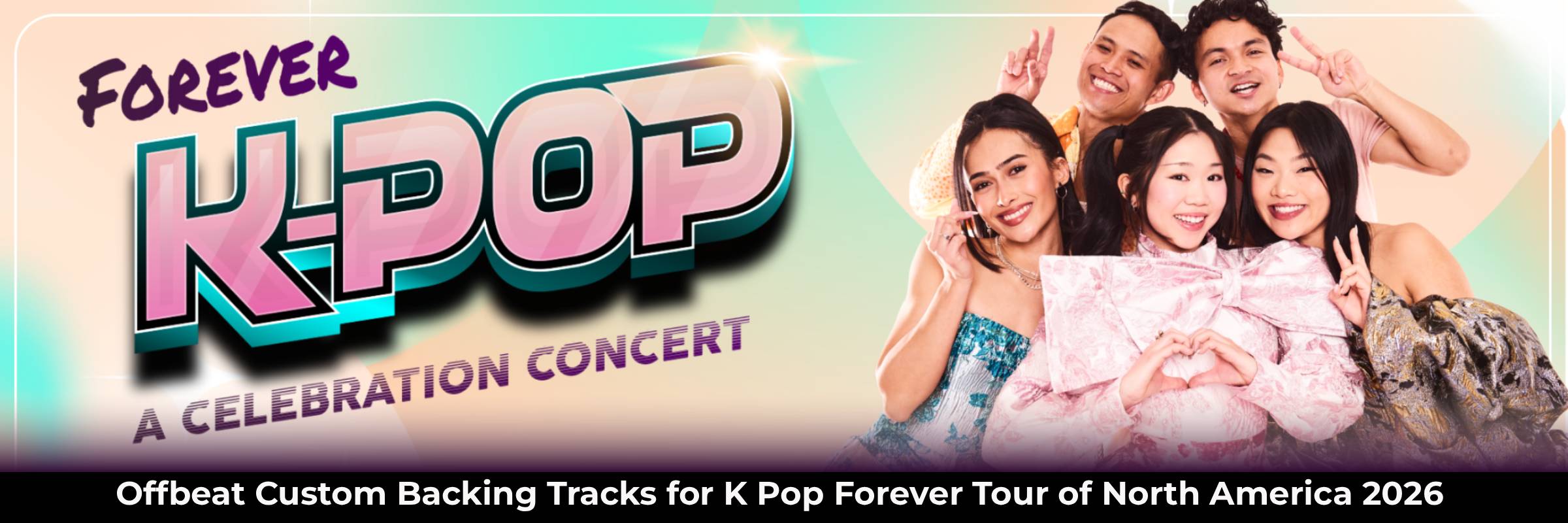 Custom backing track production of k pop forever tour of n America 2026