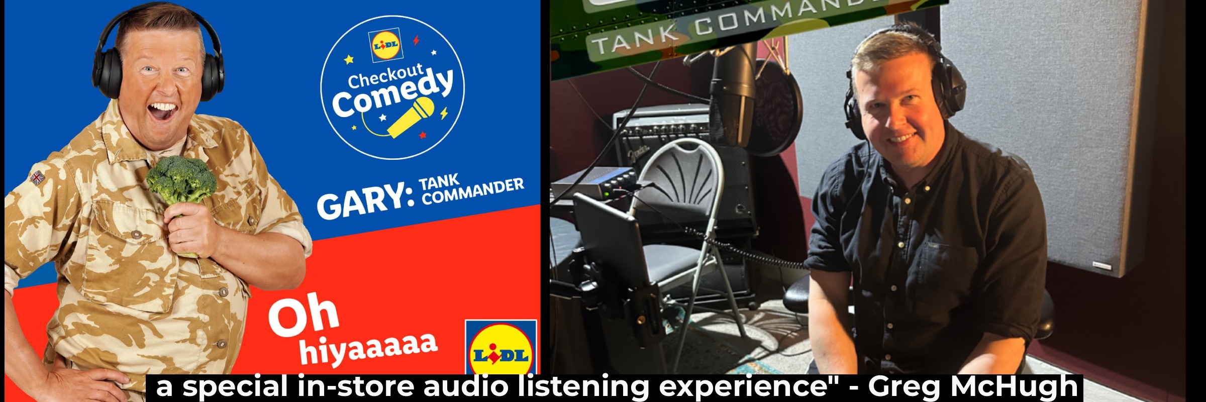 gary tank commander at offbeat Lidl checkout comedy